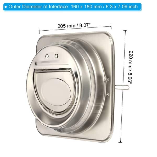 1 Set 7" to 6" Stainless Steel Backdraft Damper with Ducting Hose Clamp Silver Bed Bath